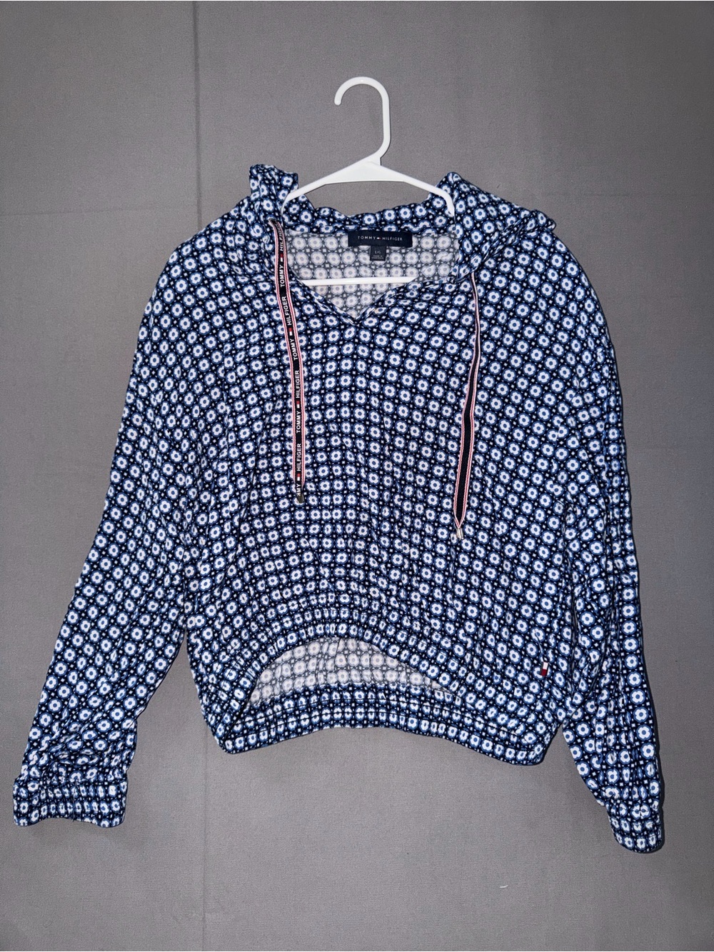 Tommy Hilfiger Navy Floral Hooded Pullover